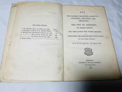 Aberdeen Police and Waterworks Act 1862: An Act for Paving, Cleansing, Watering, Draining and Improving The City of Aberdeen and Adjacent Districts, For Regulating the Police Thereof, for Supplying the Inhabitants with Water and for other Purposes. - Image 2
