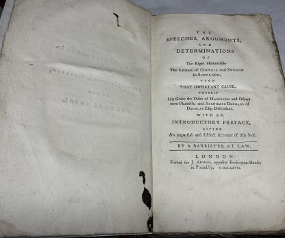 The Speeches, Arguments, and Determinations of the Right Honourable the Lords of Council and Session in Scotland, upon that Important Cause, wherein His Grace the Duke of Hamilon and Others were Plaintiffs, and Archibald Douglas of Douglas esq; Defendant - Image 3