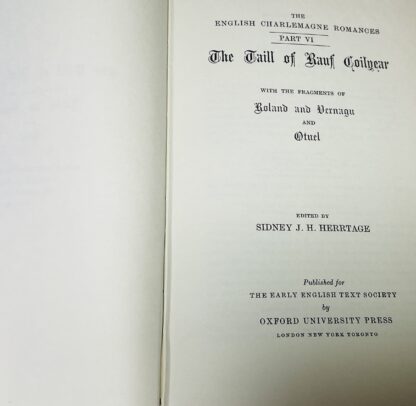 The Taill Of Rauf Coilyear: With the fragments of Roland and Vernagu and Otue  [Early English text Society Extra series No.39] - Image 2