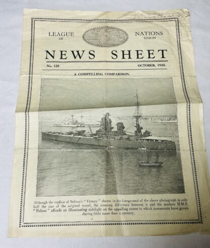 League of Nations Union News Sheet: October 1935