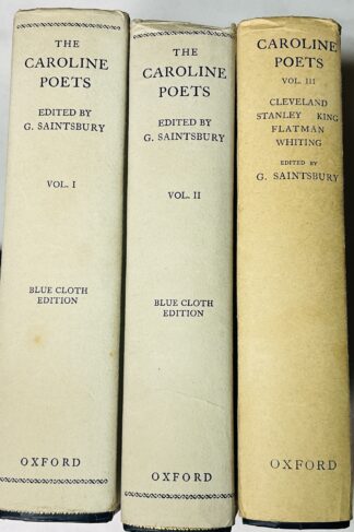 Minor Poets of the Caroline Period [3 volume set]