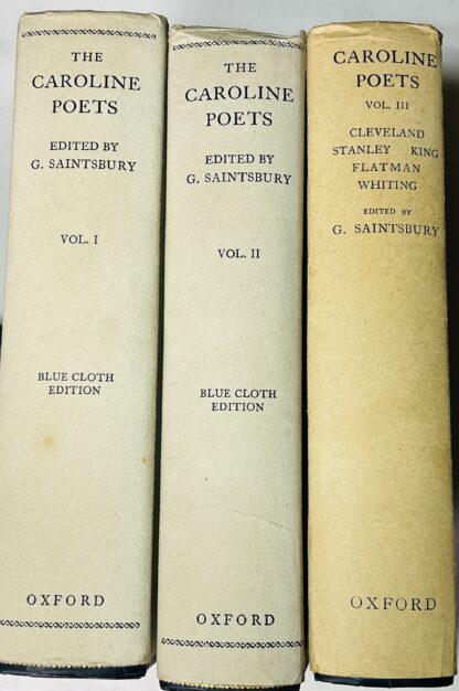 Minor Poets of the Caroline Period [3 volume set]