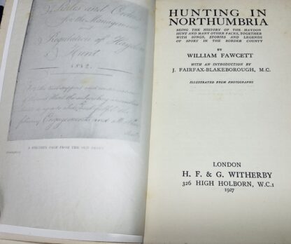 Hunting in Northumbria: Being the History of the Haydon Hunt and Many Other Packs, Together with the Songs, Stories and Legends of Sport in the Border Country - Image 2