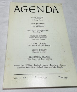 Agenda: Volume 12, No. 2, Summer 1974