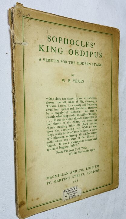 Sophocles' King Oedipus: A Version for the Modern Stage