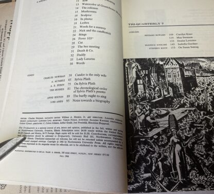 The Art Of Sylvia Plath: Tri-Quarterly Number Seven Fall 1966 Womanly Issue - Image 2