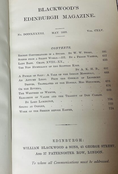 Blackwood's Edinburgh Magazine: Volume 145, May 1889 - Image 3
