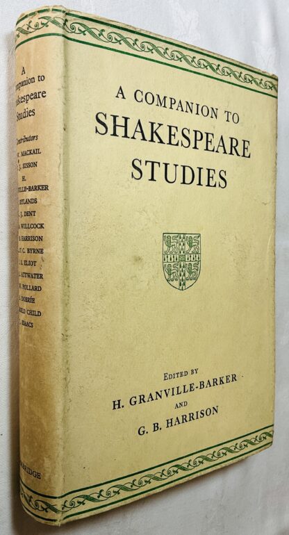 A Companion to Shakespeare Studies