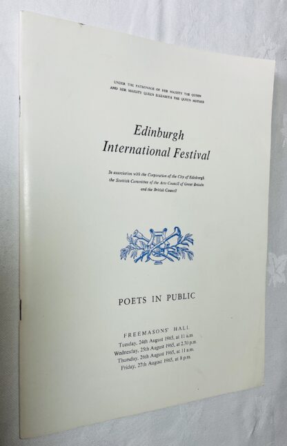 Poets in Public: Edinburgh International Festival Programme