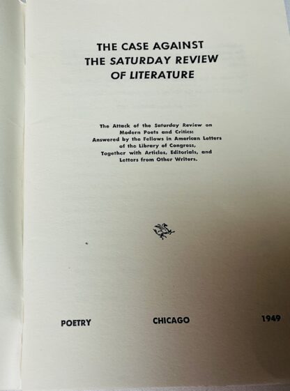 The Case Against the Saturday Review of Literature [Ezra Pound] - Image 2
