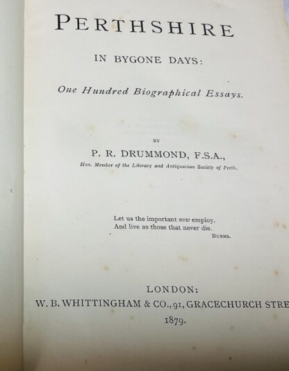 Perthshire in Bygone Days: One Hundred Biographical Essays - Image 2