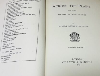 Across the Plains, With Other Memories and Essays - Image 2