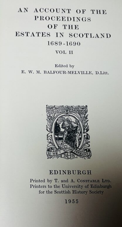 An Account of the Proceedings of the Estates in Scotland 1689-1690: Vol. II - Image 2