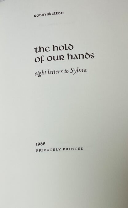 The Hold of Our Hands: Eight Letters to Sylvia - Image 2