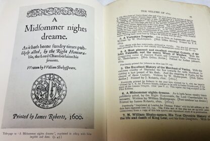 Guide to the MSS. & Printed Books Exhibited in Celebration of the Tercentenary of the First Folio Shakespeare - Image 4