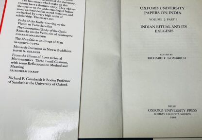 Oxford University Papers on India.Volume 2 Part 1: Indian Ritual and its Exegesis - Image 2
