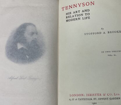 Tennyson: His Art In Relation To Modern Life [ Volume 2] full leather - Image 3
