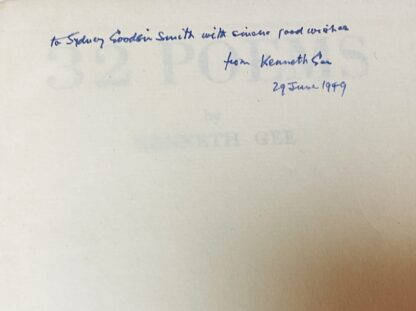 32 Poems [Inscribed to Sydney Goodsir Smith] - Image 2