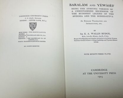 Baralam and Yewasef: Being the Ethiopic Version of a Christianized Recension of the Buddhist Legend of the Buddha and the Bodhisattva - Image 2