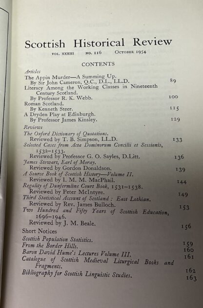 The Scottish Historical Review vol XXXIII, No. 116. October 1954 - Image 2