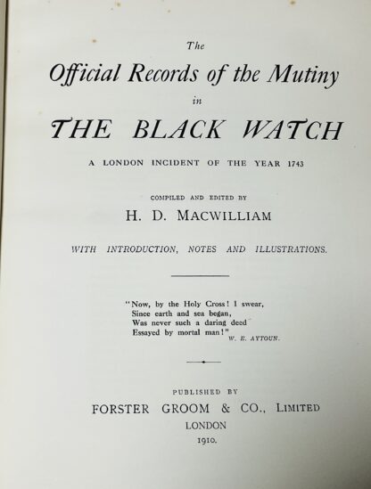 The Official Records of the Mutiny in the Black Watch: A London Incident of the Year 1743 - Image 4