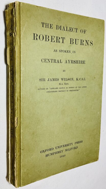 The Dialect of Robert Burns as Spoken in Central Ayrshire