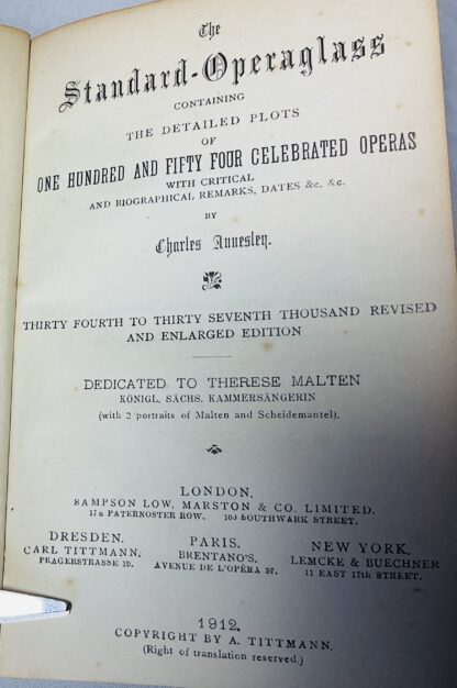 The Standard Operaglass: Containing the Detailed Plots of One Hundred and Thirty Four Celebrated Operas - Image 3