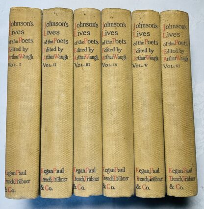 Johnson's Lives of the Poets [6 volume set, complete]