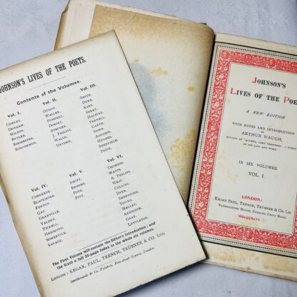 Johnson's Lives of the Poets [6 volume set, complete] - Image 3
