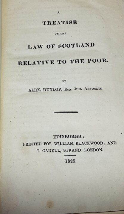 A Treatise on the Law of Scotland Relative to the Poor - Image 2