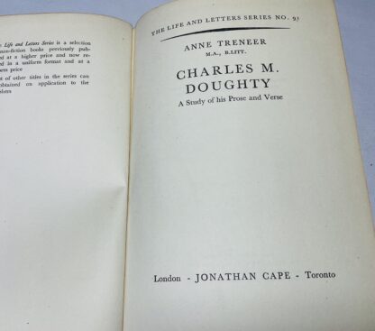 Charles M. Doughty A Study of His Prose and Verse - Image 2