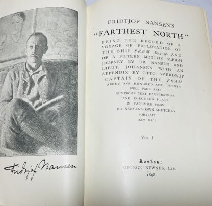 Farthest North: Being the Record of a Voyage of Exploration of the Ship Fram, 1893-96, and of a Fifteen Months Sleigh Journey by Dr. Nansen and Lieut. Johansen with an Appendix by Otto Sverdrup, Captain of the Fram [Two Volume set] - Image 4
