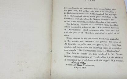 Extracts From the Kirk-Session Records of Dunfermline: [from A.D. 1640 to 1689 Inclusive] or a Glimpse of the Ecclesiastical History of Dunfermline, with Illustrative Notes - Image 5