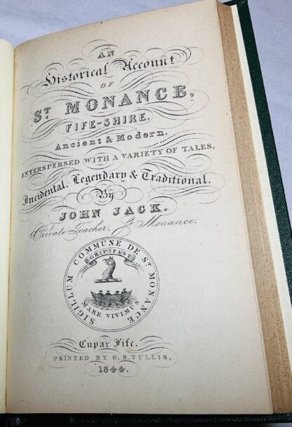 A Historical Account Of St. Monance, Fife-Shire, Ancient And Modern, Interspersed With A Variety Of Tales: Incidental, Legendary And Traditional - Image 3