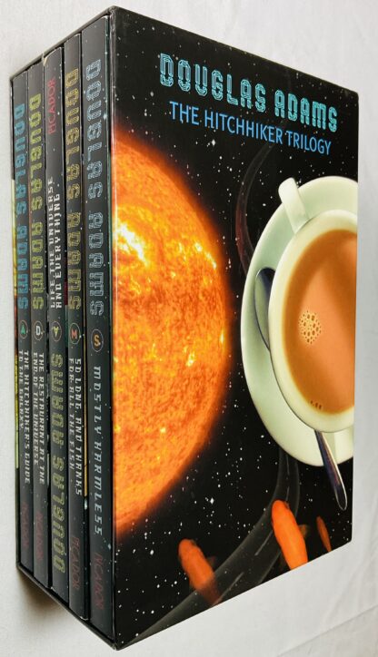 The Hitchhiker Trilogy:  The Hitchhiker's Guide to the Galaxy, The Restaurant at the End of the Universe, Life The Universe and Everything, So Long and Thanks for all the Fish, and Mostly Harmless [Boxset]