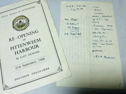 Re-Opening of  Pittenween Harbour by Lady Gilmour [Souvenir Programme] - Image 2