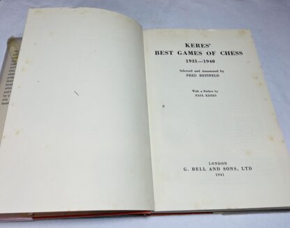 Keres' Best Games of Chess 1931-1940, with a Preface By Paul Keres - Image 2