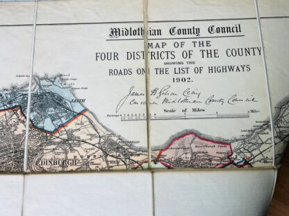 Map of the Four Districts of the County Showing the Roads on the List of Highways [Midlothian Map] - Image 3