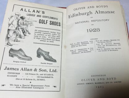 Oliver and Boyd's Edinburgh Almanac and National Repository for 1923 - Image 2