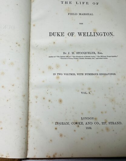 The Life of Field Marshal the Duke of Wellington, with numerous engravings [Volume one] - Image 3