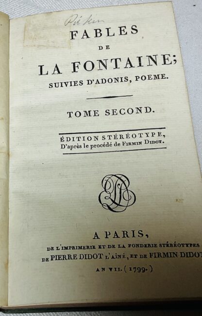 Fables: Suivies D`Adonis, Poeme - Image 2