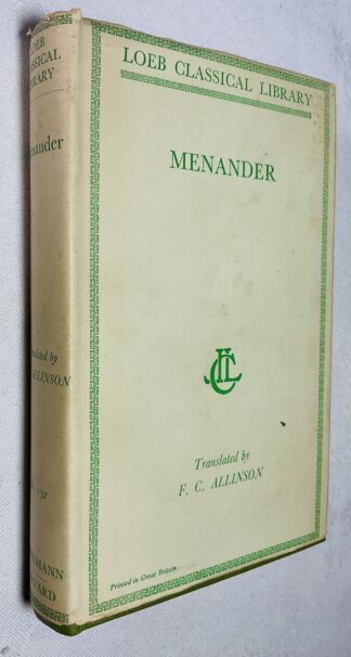 Menander - the Principal Fragments, With a Translation [Loeb Classical Library]