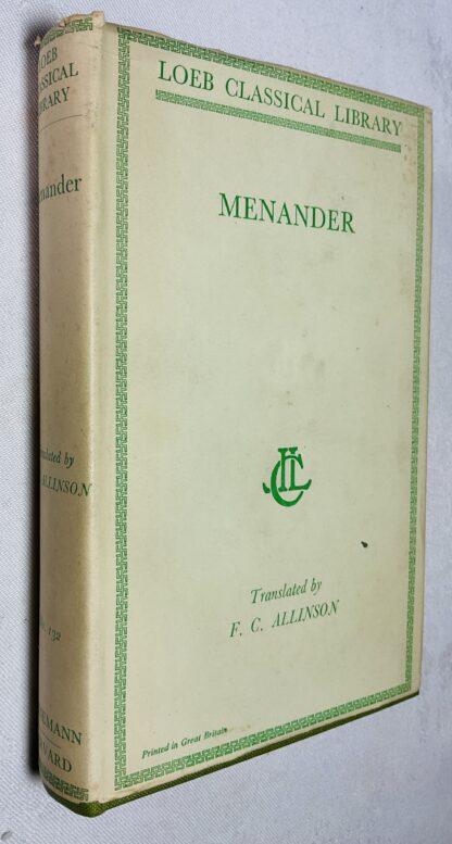 Menander - the Principal Fragments, With a Translation [Loeb Classical Library]