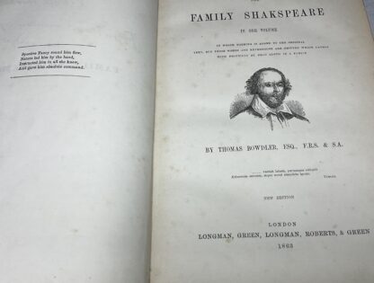 The Family Shakspeare in One Volume: In Which Nothing is Added to the Original Text, But Those Words and Expressions are Omitted which Cannot with Propriety be Read in a Family. - Image 3