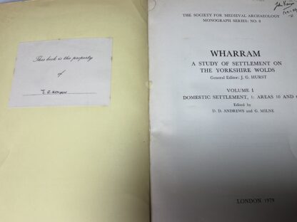 Wharram a Study of Settlement on the Yorkshire Wolds Volume I Domestic Settlement, 1: Areas 10 and 6 - Image 2