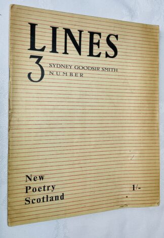 Lines Review 3: Sydney Goodsir Smith number