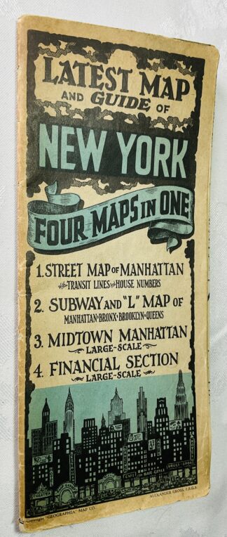 Geographia Latest Map & Guide of New York:  4 Maps in 1