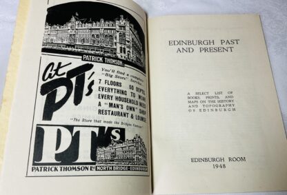 Edinburgh past and present : a select list of books, prints and maps on the history and topography of Edinburgh [in the Edinburgh Central Library]. - Image 2