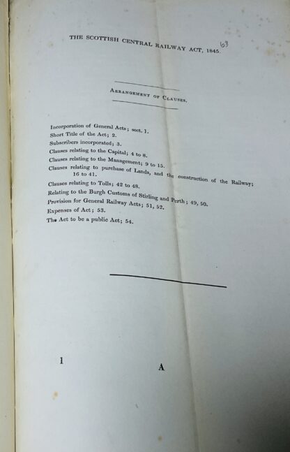 Scottish Central Railway Act [Caledonian Railway solicitors office copy] - Image 3