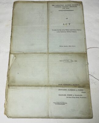 Caledonian Railway (Wishaw and Coltness Railway Purchase) Act, 1849